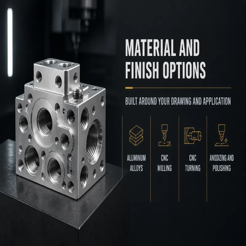 Aluminum CNC Machined Parts With Custom Surface Finishes